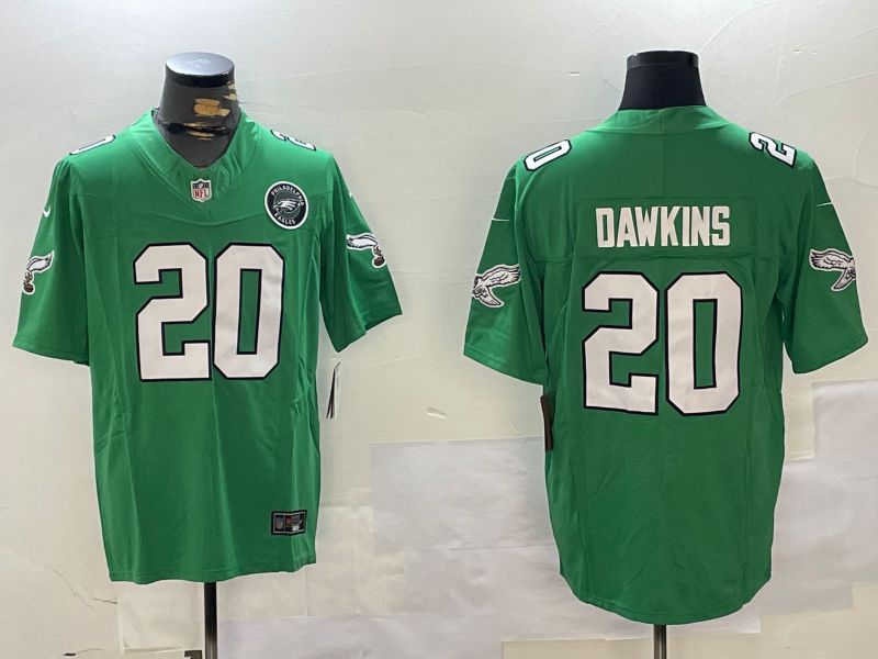 Men Philadelphia Eagles #20 Dawkins Green Throwback 2024 Nike Vapor Limited NFL Jersey style 2->philadelphia eagles->NFL Jersey